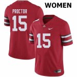 Women's Ohio State Buckeyes #15 Josh Proctor Red Nike NCAA College Football Jersey Version ITI8244BB